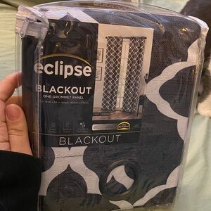 Eclipse Blackout Grommet Panel - Black and White Pattern